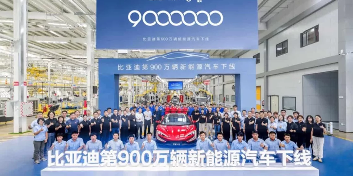 BYD 9 milhoes de veiculos BYD alcança marca histórica de 9 milhões de veículos eletrificados produzidos