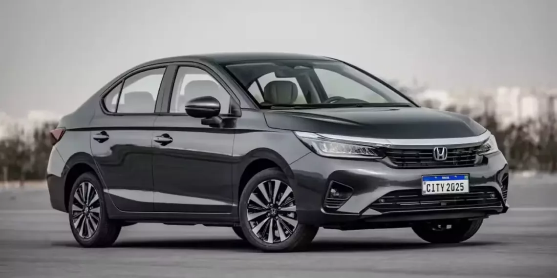 honda city seda 2025 dianteira e Honda City LX 2025: O sedã acessível que alia conforto e economia