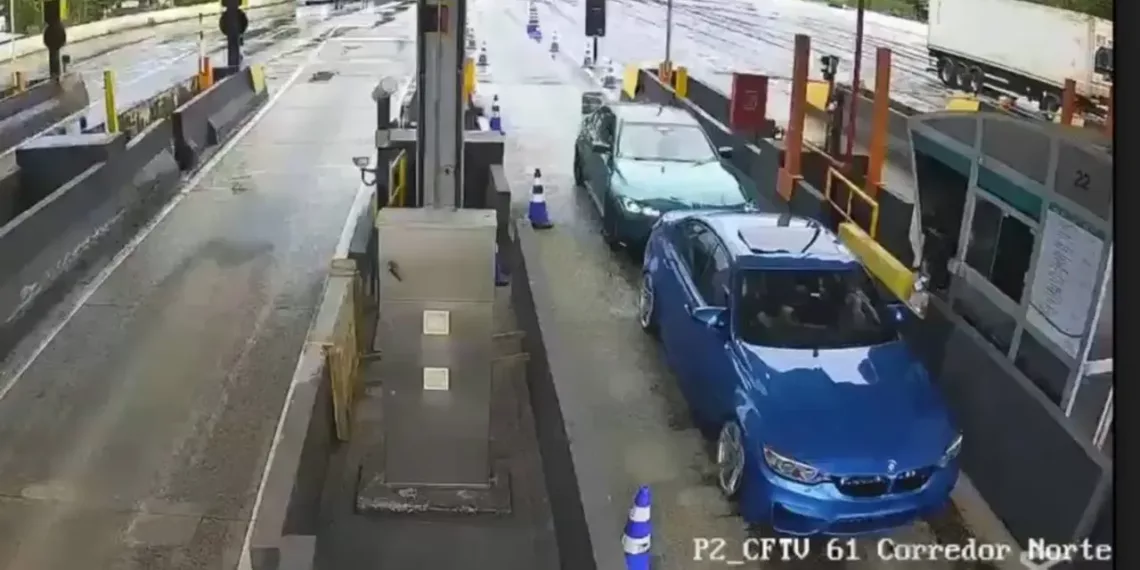 BMW infratores br 101 970x550 1 "Não era o BRAIA": Dono de BMW tenta fazer gracinha e quase bate em caminhão na saída de pedágio,