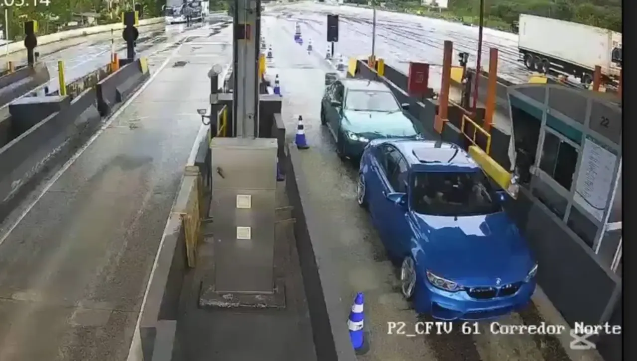 BMW infratores br 101 970x550 1 "Não era o BRAIA": Dono de BMW tenta fazer gracinha e quase bate em caminhão na saída de pedágio,