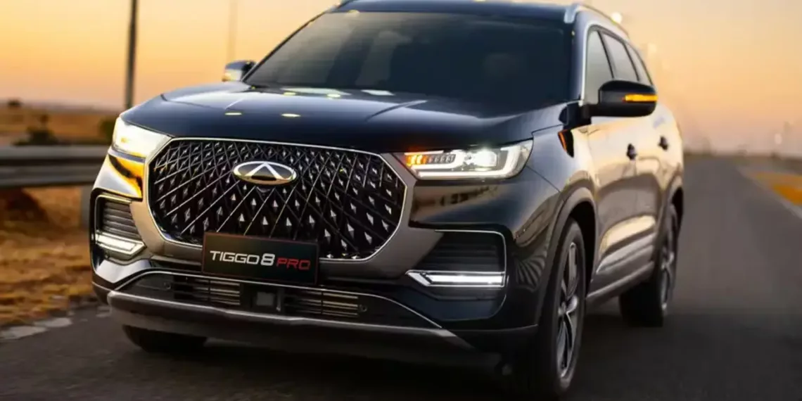 caoa chery tiggo 8 dianteira Caoa Chery Tiggo 8 2025: Tecnologia, Conforto e Eficiência no SUV de 7 Lugares