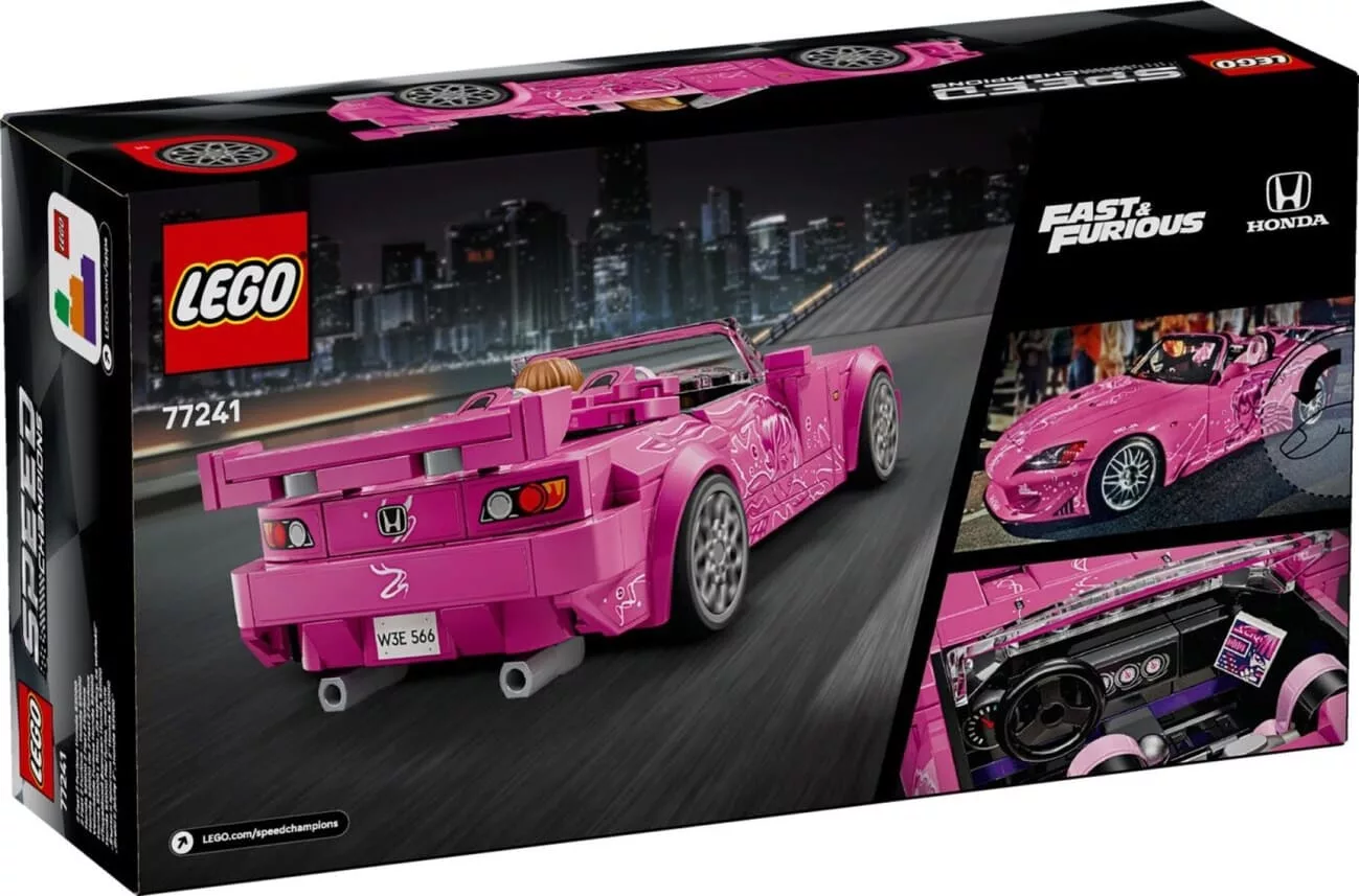 77241 2 fast 2 furious honda s2000 box back 1400x924 49305698 Honda S2000 rosa de Suki ganha versão em Lego: ícone de Velozes e Furiosos chega às prateleiras em junho