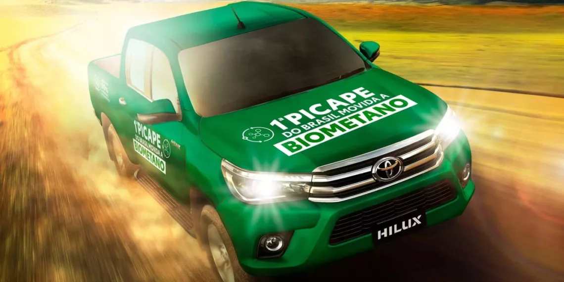 toyota apresenta hilux biometano na agrishow Toyota Hilux a biometano estreia na Agrishow 2025 com foco na sustentabilidade no campo