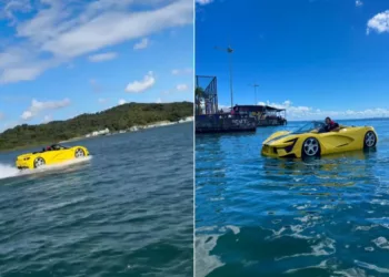 carro aquatico 2 Carro aquático com motor de jet ski chama atenção no Brasil e chega a 90 km/h