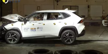 crash test yaris cross no asean ncap Toyota Yaris Cross 2025 estreia com 5 estrelas em segurança e produção nacional confirmada