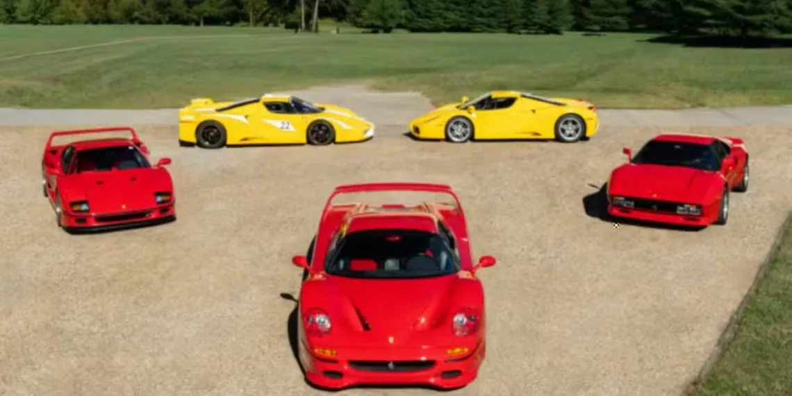 colecao de 46 ferraris vai a leilao nos eua.avif Coleção com 46 Ferraris raras será leiloada em janeiro de 2026 após a morte do empresário Phil Bachman
